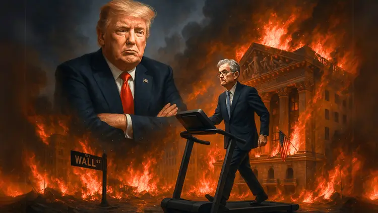 Trump Slams 'Slow Moving' Fed While Wall Street Burns